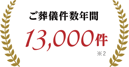 ご葬儀件数10,000件(※2)